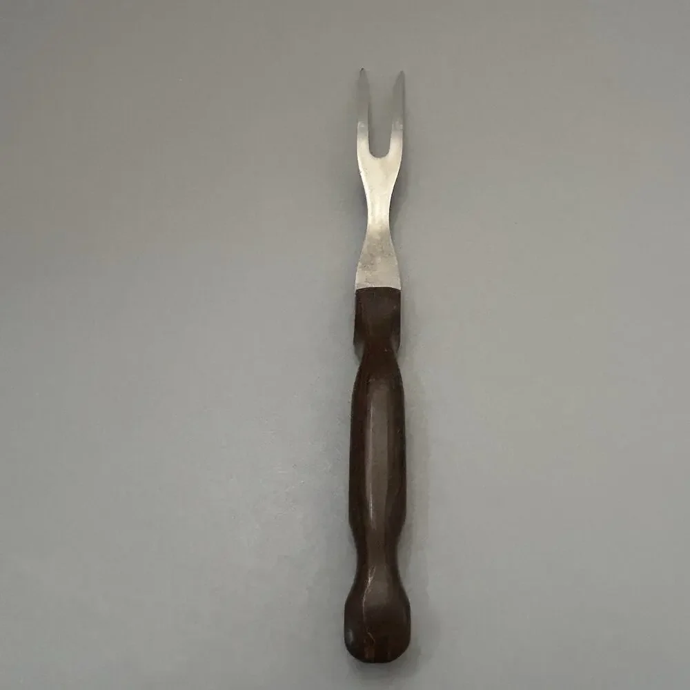 Cutco No. 27 Carving Fork Vintage Brown Handle Made in USA